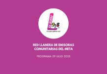 Red de Emisoras comunitarias – programa 29 julio 2023