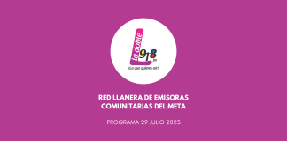 Red de Emisoras comunitarias – programa 29 julio 2023