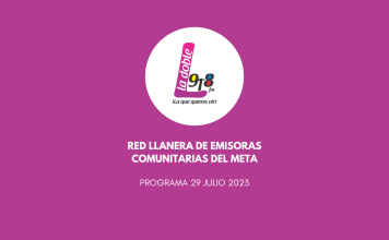 Red de Emisoras comunitarias – programa 29 julio 2023