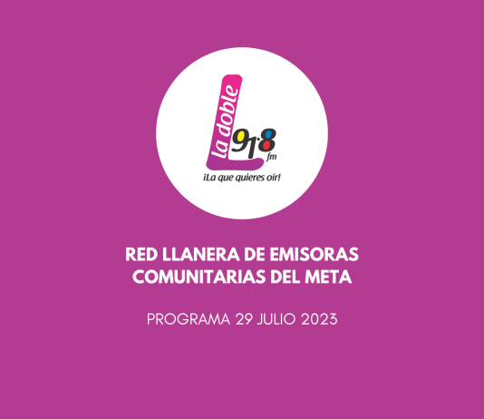 Red de Emisoras comunitarias – programa 29 julio 2023