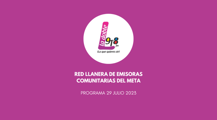 Red de Emisoras comunitarias – programa 29 julio 2023